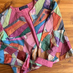 Vintage Hilary Gifford Cropped Patchwork Jacket